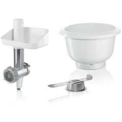 Accessoires Baking Sensation - BOSCH - MUZ5BS1 - Hachoir a viande - Grille 5 mm - Accessoire biscuit 4 formes - Bol  3,9 L