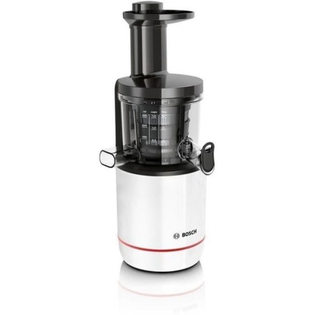 Extracteur de jus - BOSCH - MESM500W VitaExtract - Blanc/chrome - 150 W - 1 vitesse + reverse - syst. de sécurité sur le couve