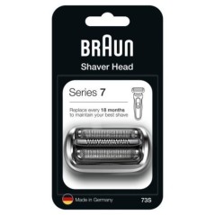 Tete de Rechange - BRAUN - 73S - Pour rasoir électrique Series 7 - Argenté