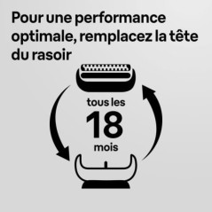 Tete de Rechange - BRAUN - 73S - Pour rasoir électrique Series 7 - Argenté