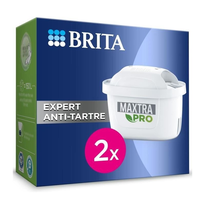 BRITA Cartouche Filtre  Eau Robinet MAXTRA PRO  Expert anti-tartre Pack de 2