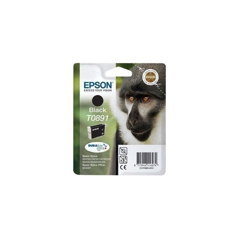 EPSON Cartouche d'encre T0891 Noir - Singe (C13T08914011) EPSON Cartouche d'encre T0891 Noir - Singe (C13T08914011)