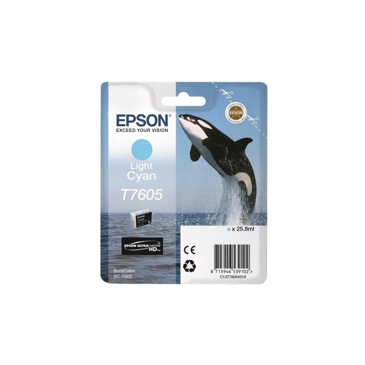 EPSON Cartouche d'encre T7605 Cyan clair - Orque  (C13T76054010)
