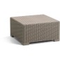 Salon de jardin résine tressée imitation rotin ALLIBERT avec table basse  - 5 personnes - California - Beige