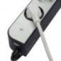 CHACON Bloc multiprise 5 prises 16 A avec 2 ports USB et câble 1,5 m HO5VV-F 3x1,5 mm² blanc et gris CHACON Bloc multiprise 5 prises 16 A avec 2 ports USB et câble 1,5 m HO5VV-F 3x1,5 mm² blanc et gris