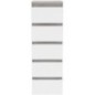 Commode CHELSEA 5 tiroirs - 41,8 cm - Décor optique béton clair KILOX et blanc mat Commode CHELSEA 5 tiroirs - 41,8 cm - Décor optique béton clair KILOX et blanc mat