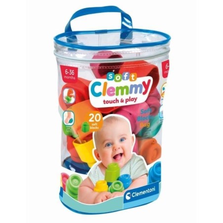 Clementoni - Clemmy Baby - Sac souple 20 pieces - Mixte - A partir de 9 mois