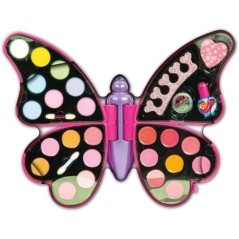 Palette de maquillage papillon - Clementoni - Fards a paupieres, rouges a levres, vernis a ongles