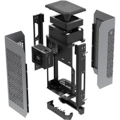 Boîtier PC - COOLER MASTER - NCORE 100 MAX, SFF, Gris, 850W, ATX, 120mm Ventilateurs, 2.5 SSD
