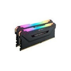 Mémoire RAM - CORSAIR - Vengeance RGB Pro DDR4 - 16GB 2x8GB DIMM - 3600 MHz  - CL18 - 1.35V - Noir (CMW16GX4M2D3600C)