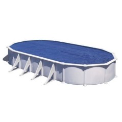 GRE - Bâche été a bulles pour piscine ovale 7,30m x 3,75m - anti U.V.A -  Épaisseur 0,18mm