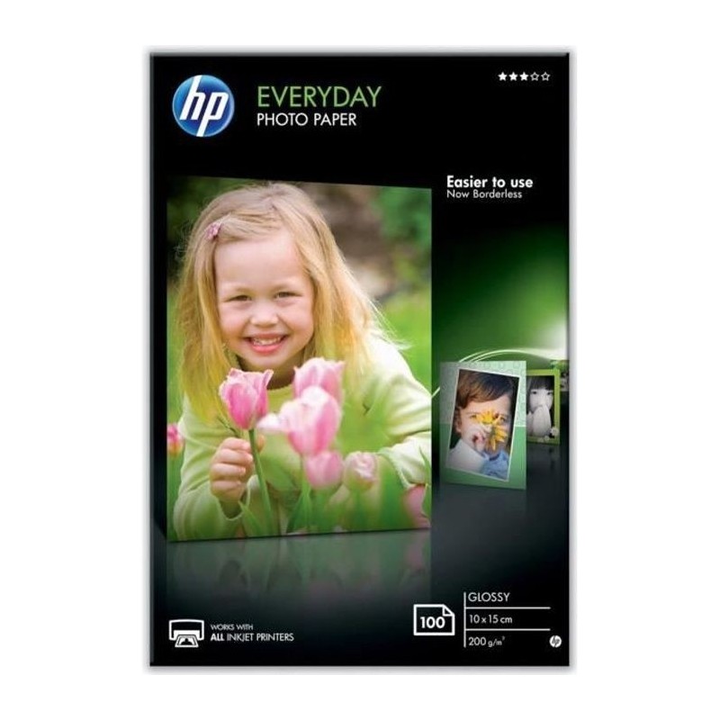 HP CR757A Papier d'impression photo Glossy - 100 feuilles - 200g - Blanc HP CR757A Papier d'impression photo Glossy - 100 feuilles - 200g - Blanc