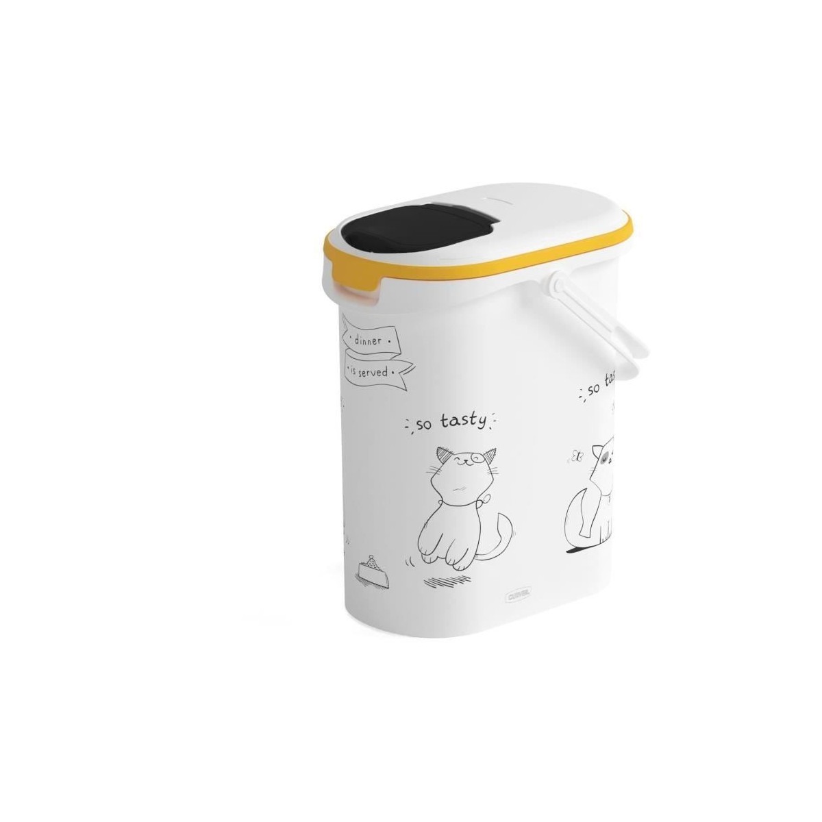 CURVER Conteneur a croquettes pour chat  4 kg - 10L - Le diner et servi
