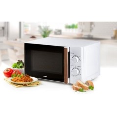 Four micro-ondes DOMO DO2720 - 20L - 700W - Minuterie 35mn - Fonction décongélation - L44 x P35,8 x H 25,8 cm - Blanc finition