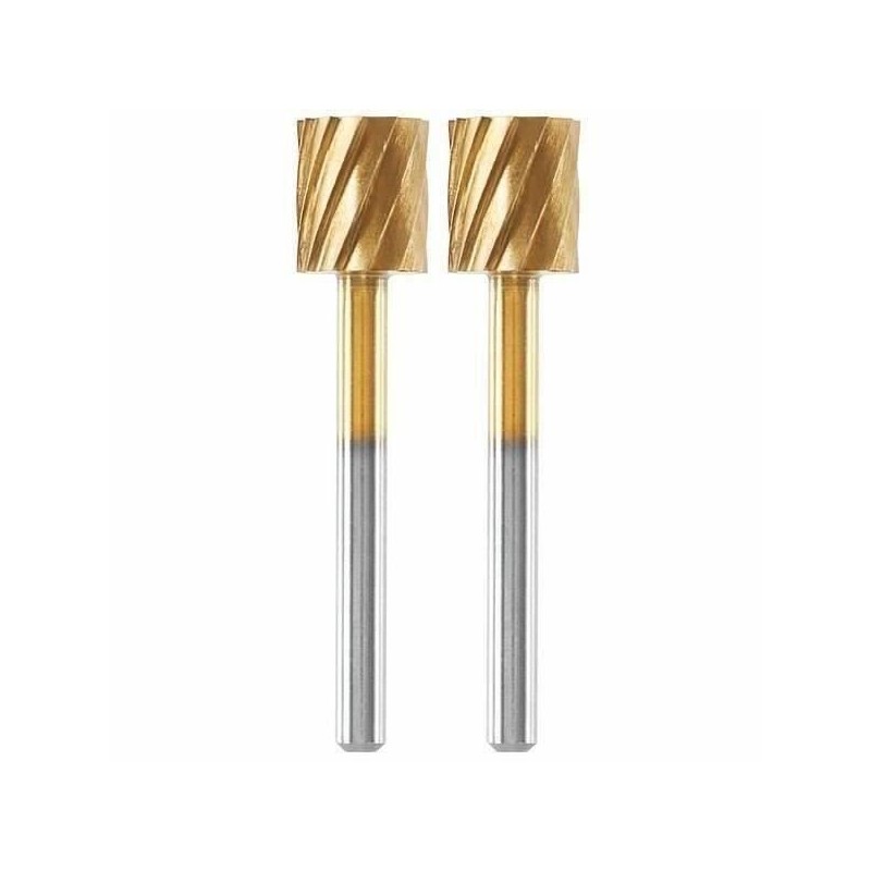 Lot de 2 fraises acier haute longévité Dremel Max 115 - ø 7,8mm cylindrique Lot de 2 fraises acier haute longévité Dremel Max 115 - ø 7,8mm cylindrique