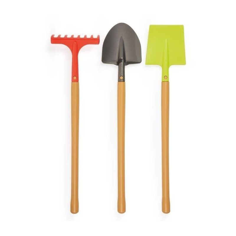 Filet de 3 grands outils de jardin - ECOIFFIER - 4338 - Préparons la terre - 70 cm Filet de 3 grands outils de jardin - ECOIFFIER - 4338 - Préparons la terre - 70 cm