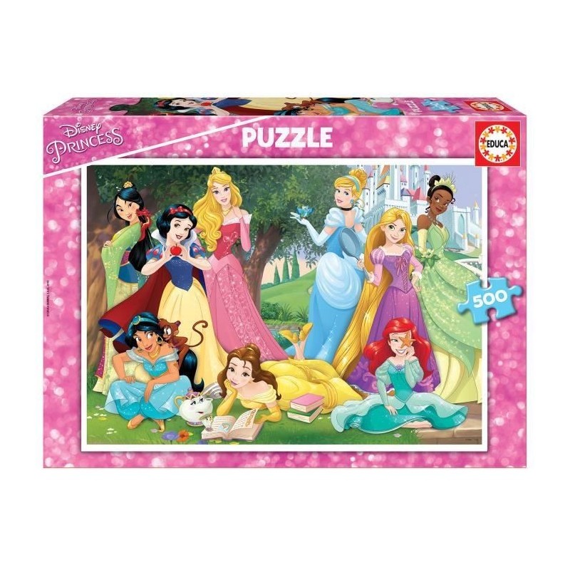 Puzzle Disney Princesses 500 pieces - Marque Educa - Theme Dessins animés et BD Puzzle Disney Princesses 500 pieces - Marque Educa - Theme Dessins animés et BD