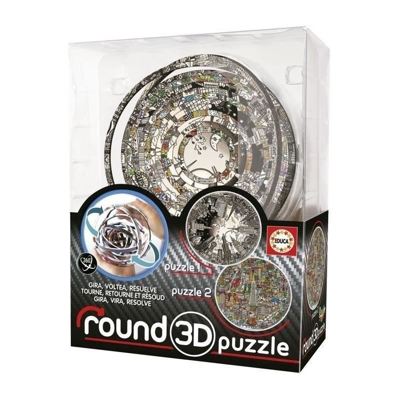 Puzzle 3D rond Charles Fazzino - Educa - 19707 - Dessins animés et BD - Moins de 100 pieces - Mixte Puzzle 3D rond Charles Fazzino - Educa - 19707 - Dessins animés et BD - Moins de 100 pieces - Mixte