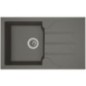 STRADOUR Evier cuisine a encastrer 1 bac + 1 égouttoir Aloa - Résine - 81 x 50 cm - Gris béton STRADOUR Evier cuisine a encastrer 1 bac + 1 égouttoir Aloa - Résine - 81 x 50 cm - Gris béton