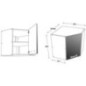START Meuble de cuisine haut d'angle L 58 cm - Gris brillant START Meuble de cuisine haut d'angle L 58 cm - Gris brillant