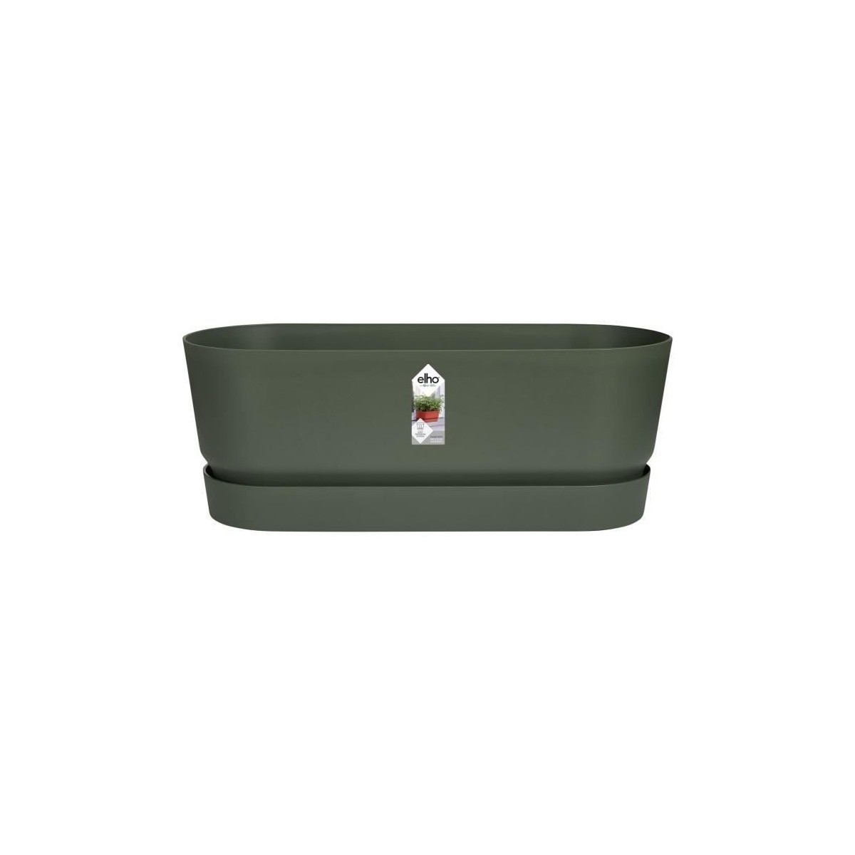 Planteur Ovale GREENVILLE - Plastique - Ø50 - Leaf Green