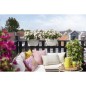 Planteur ELHO Vibia Campana Flower Bridge 40 - Blanc Soie - Balcon extérieur