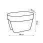 Planteur ELHO Vibia Campana Flower Bridge 40 - Blanc Soie - Balcon extérieur