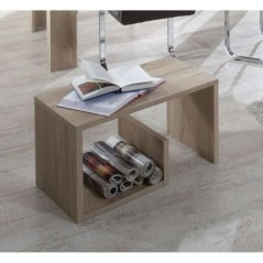 Table basse - Mélamine - Décor chene - L59 x H38 x P36 cm - Fabriqué en Allemagne