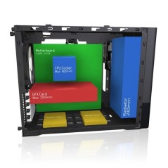 FRACTAL DESIGN BOITIER PC Node 804 - Noir - Format Micro ATX (FD-CA-NODE-804-BL-W)