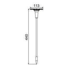 Decoration lumineuse solaire GALIX G4460 - Forme Tournesol - H44cm