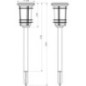 Lanterne solaire effet flamme naturelle - GALIX - 33 LED vacillantes - ABS thermoformé - 64/53 x 13,4 cm