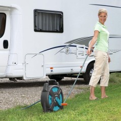 GARDENA Dévidoir portable Classic 15 équipé  Longueur tuyau 15m  Ø11mm  Kit complet pret a l'emploi  Garantie 5 ans 