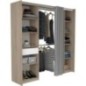 EKIPA - Kit Dressing - 2 Colonnes - 1 tiroirs - 10 étageres - Décor Chene dakota blanc - 198 x 200,3 x 50 cm - GARANCE EKIPA - Kit Dressing - 2 Colonnes - 1 tiroirs - 10 étageres - Décor Chene dakota blanc - 198 x 200,3 x 50 cm - GARANCE