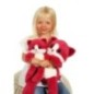 Peluche Chat Leggies - GIPSY TOYS - Framboise, 48 cm Peluche Chat Leggies - GIPSY TOYS - Framboise, 48 cm