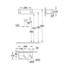 GROHE PureGuard Lavabo en céramique Euro 39327 37 x 18 cm Blanc alpin 3932700H