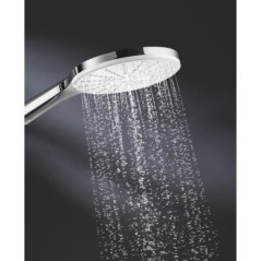 Douchette 3 jets - GROHE - Vitalio SmartActive 150 - Surface de jet blanche - Economie d'eau - Chromé