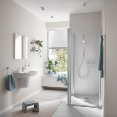 Mitigeur thermostatique douche GROHE Precision Flow - Montage mural - Protection anti-brûlure - Chromé