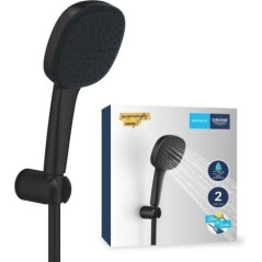 Ensemble de douche avec pommeau 2 jets, support et flexible - GROHE Vitalio Comfort 110 263992431 - Sélection facile -Economie 
