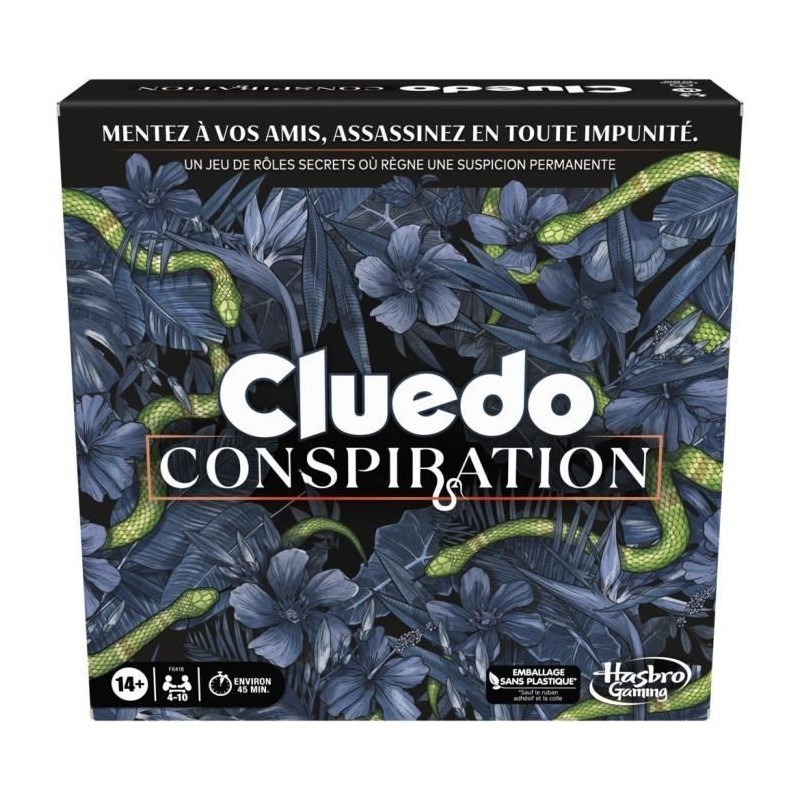 Cluedo Conspiration, jeu de société, 4 a 10 joueurs, a partir de 14 ans Cluedo Conspiration, jeu de société, 4 a 10 joueurs, a partir de 14 ans