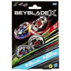 Beyblade X Dual Tail Viper 5-80O et Sword Dran 3-60F, Pack de toupies détachables, Des 8 ans