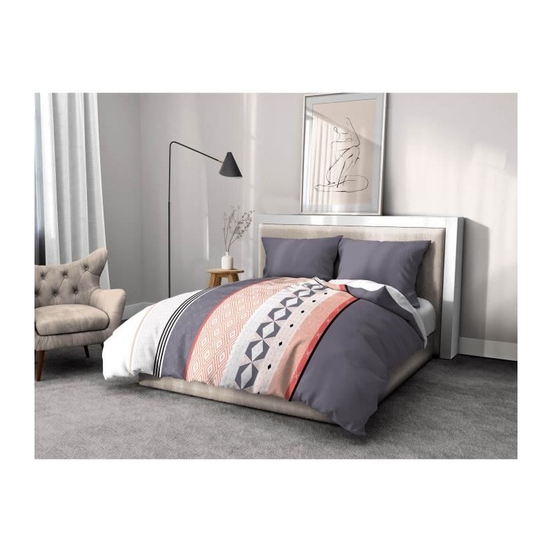 Parure de couette microfibre HOME PASSION BLING - 1 housse de couette 240 x 260 cm + 2 taies d'oreiller 63 x 63 cm - Bleu Parure de couette microfibre HOME PASSION BLING - 1 housse de couette 240 x 260 cm + 2 taies d'oreiller 63 x 63 cm - Bleu