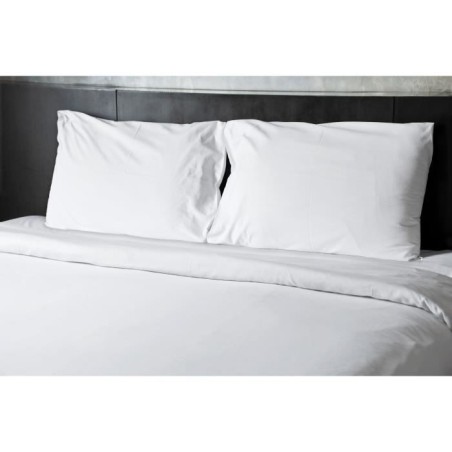 Drap plat - HOME LINGE PASSION - 180 x 290 cm - 1 personne - Blanc