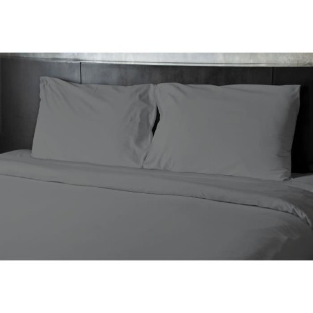 Drap plat - HOME LINGE PASSION - 180 x 290 cm - 1 personne - Anthracite