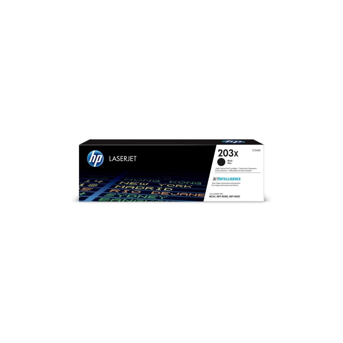 Cartouche de toner noir HP 203X grande capacité pour HP Color LaserJet Pro M254/M280/M281