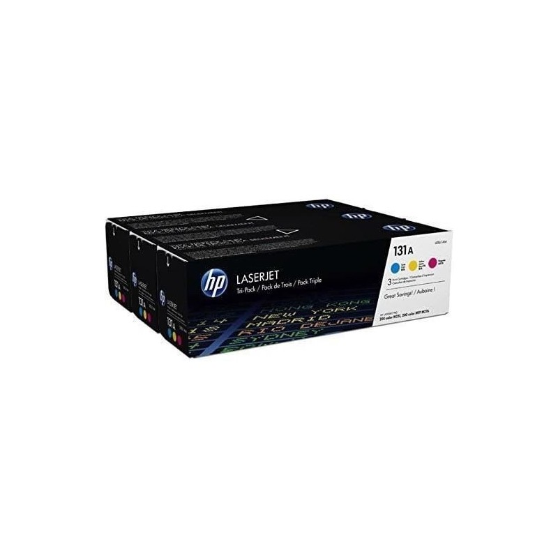 Cartouche de toner HP 131A - Pack de 3 couleurs authentiques LaserJet pour HP LaserJet Pro 200 Color M251/M276