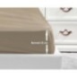 LOVELY HOME Drap Housse 100% coton 140x190x25 cm beige LOVELY HOME Drap Housse 100% coton 140x190x25 cm beige