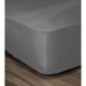 LOVELY HOME Drap Housse 100% Coton 160x200cm - Bonnet 35cm - Gris foncé LOVELY HOME Drap Housse 100% Coton 160x200cm - Bonnet 35cm - Gris foncé