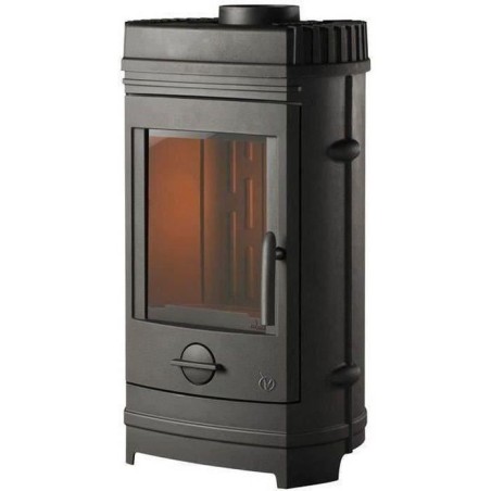 Poele a bois INVICTA Chatel - Puissance optimale: 8 kW  - Max: 12 kW- Bûches 34 cm max - Fonte - Fabriqué en France - Ecodesig