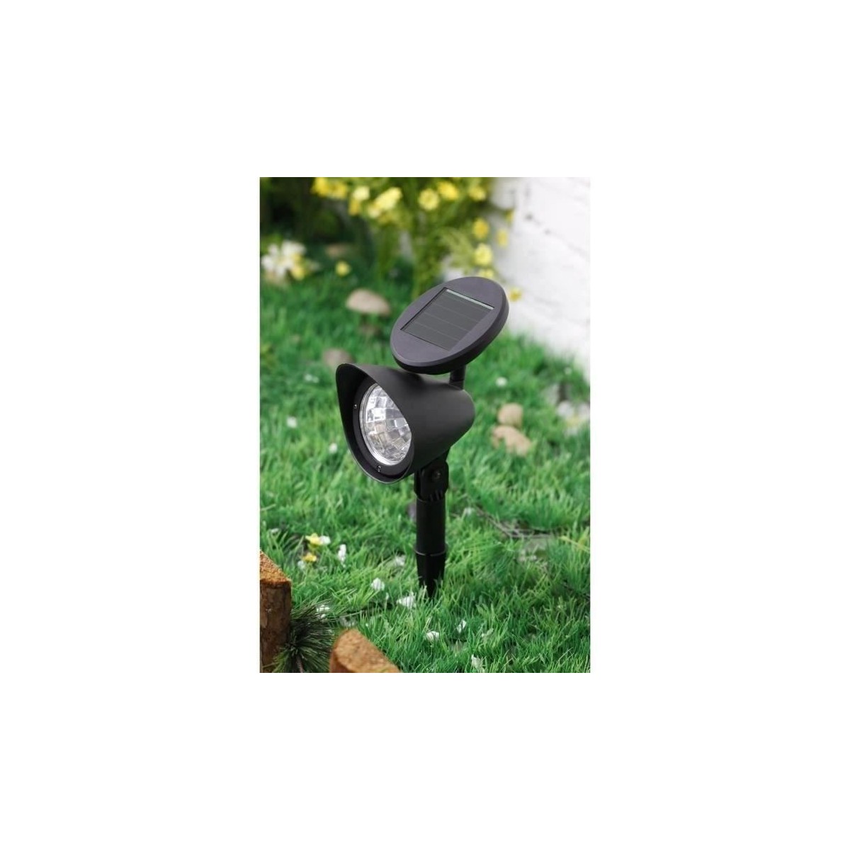 Spot solaire en plastique - 3 LED - Noir - GALIX