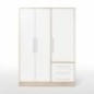 Armoire - Bois aggloméré chene et blanc - Contemporain - Chambre - L 144,6 cm Armoire - Bois aggloméré chene et blanc - Contemporain - Chambre - L 144,6 cm